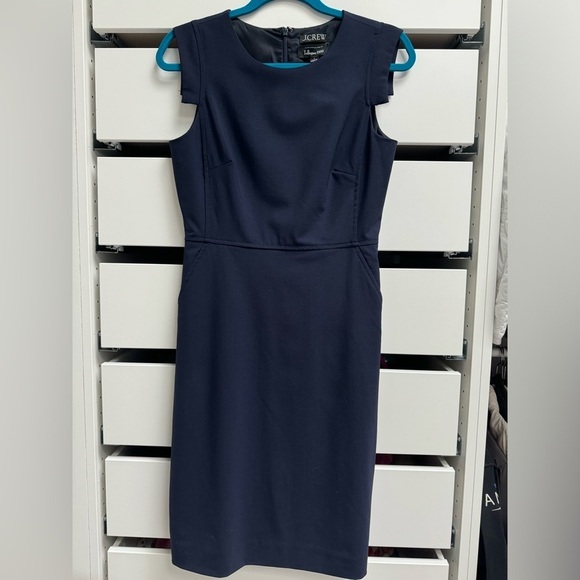 NWT J CREW Tollegno 1900 Italian Stretch Wool Resume Dress Size 4 - Picture 4 of 13